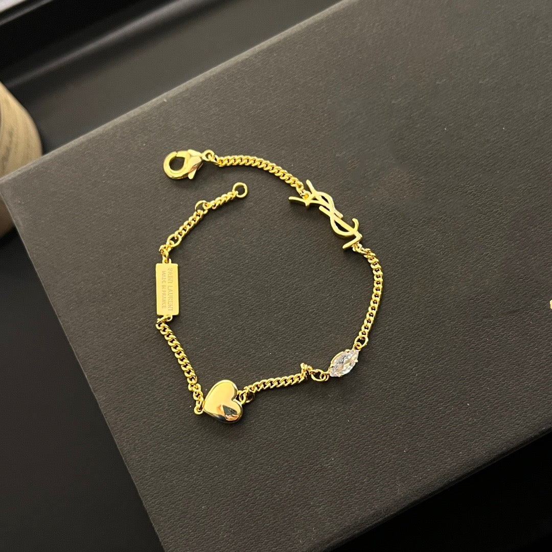 Ladies 9ct Rose Gold Diamond Initial S Bracelet | Miltons Diamonds
